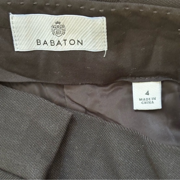 NWT Aritzia Babaton Black Agency Pant Cropped High Rise Straight Wool size 4 - Picture 9 of 16